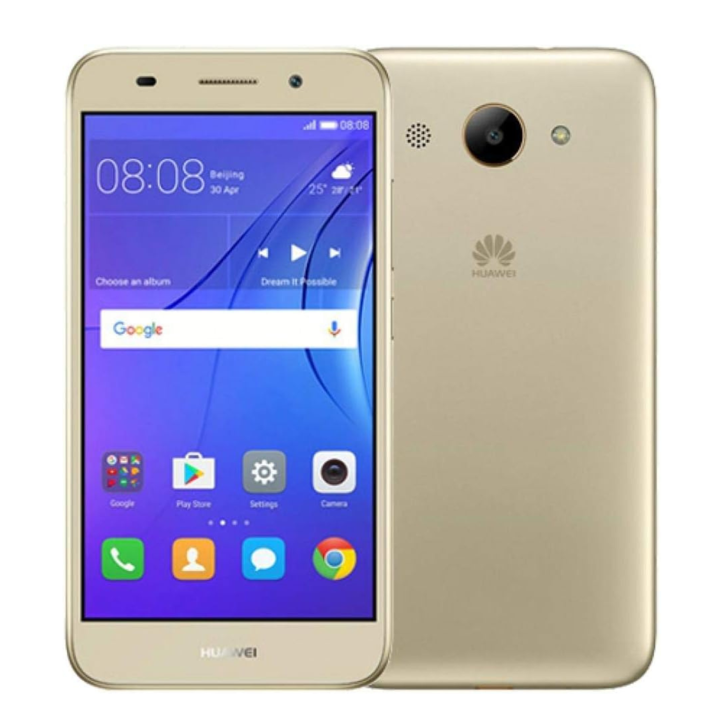 Hydrogel screen protector for Huawei Y3 2017 by 9eight5, showing a clear, flexible film covering the phone screen.