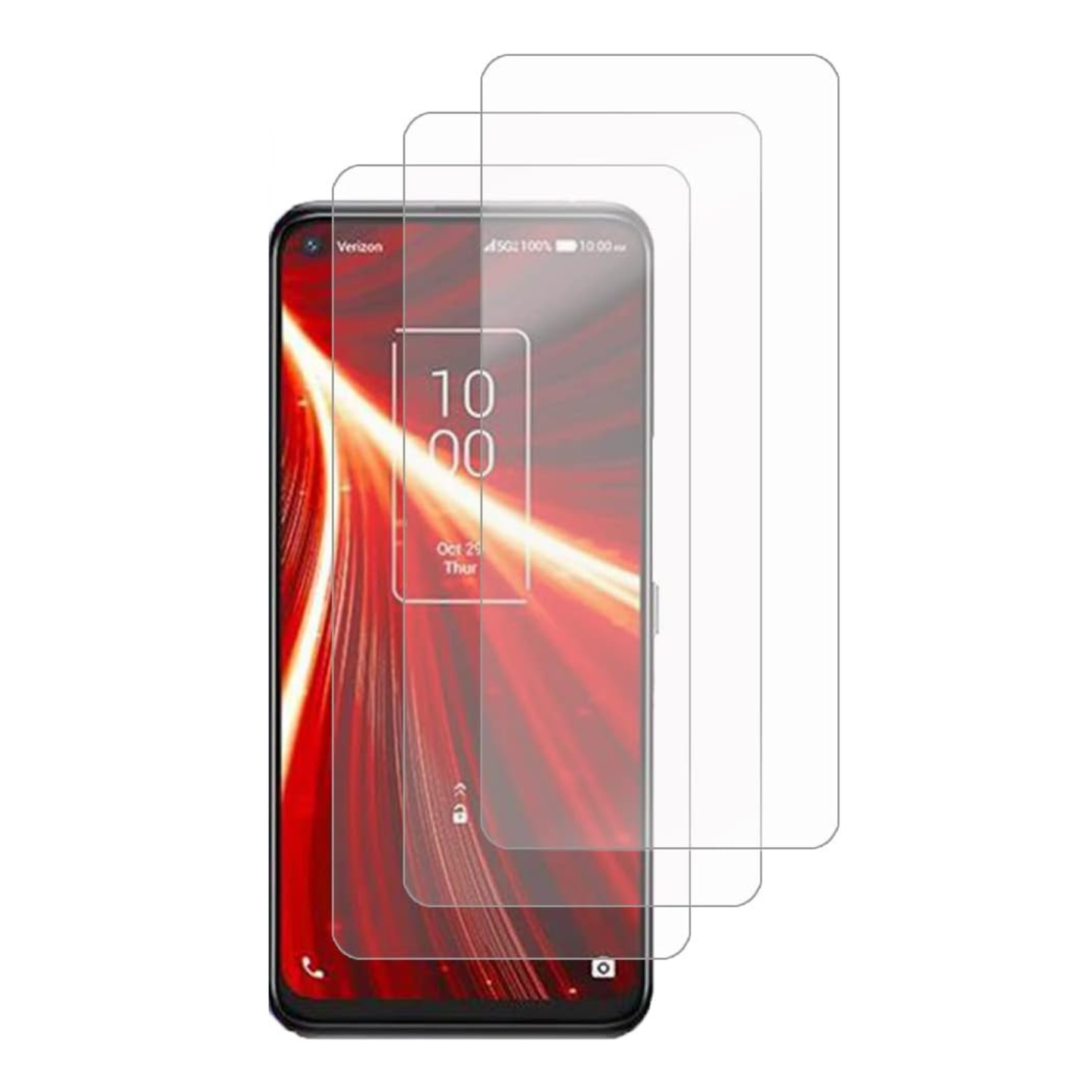 Hydrogel screen protectors for TCL 10 5G UW by 9eight5, pack of 2, showing clear, flexible cover for smartphone screen protection.
