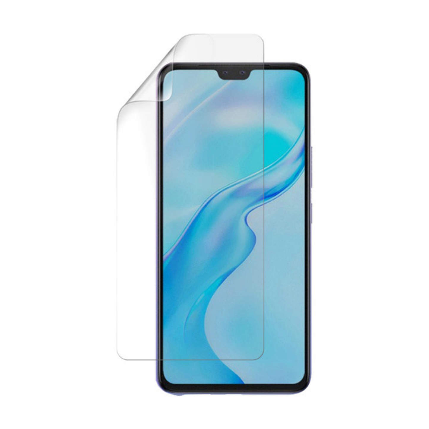 Hydrogel screen protector for Vivo V20 Pro by 9eight5, shown on a smartphone screen, pack of 2 for full protection.