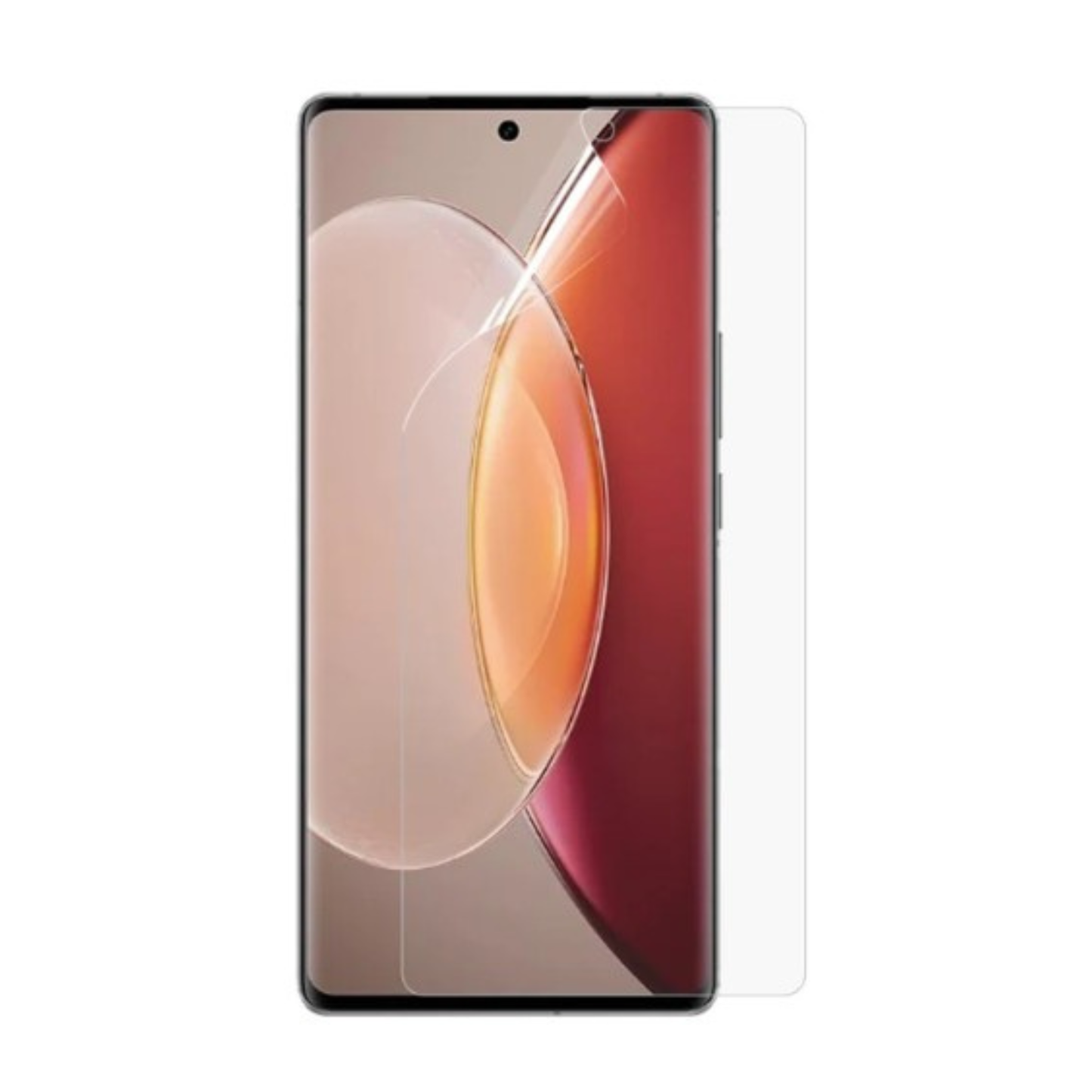 Hydrogel screen protector for Vivo X90 Pro by 9eight5, pack of 2, showing the clear, flexible film covering the phone screen.