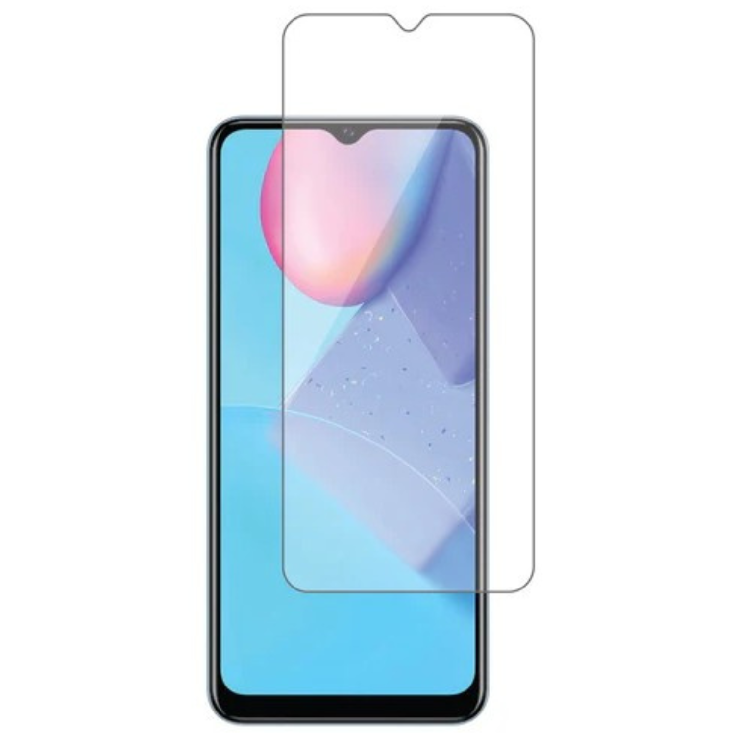 Hydrogel screen protector for Vivo Y12s by 9eight5, showing a clear, flexible layer designed to protect the phone's display.