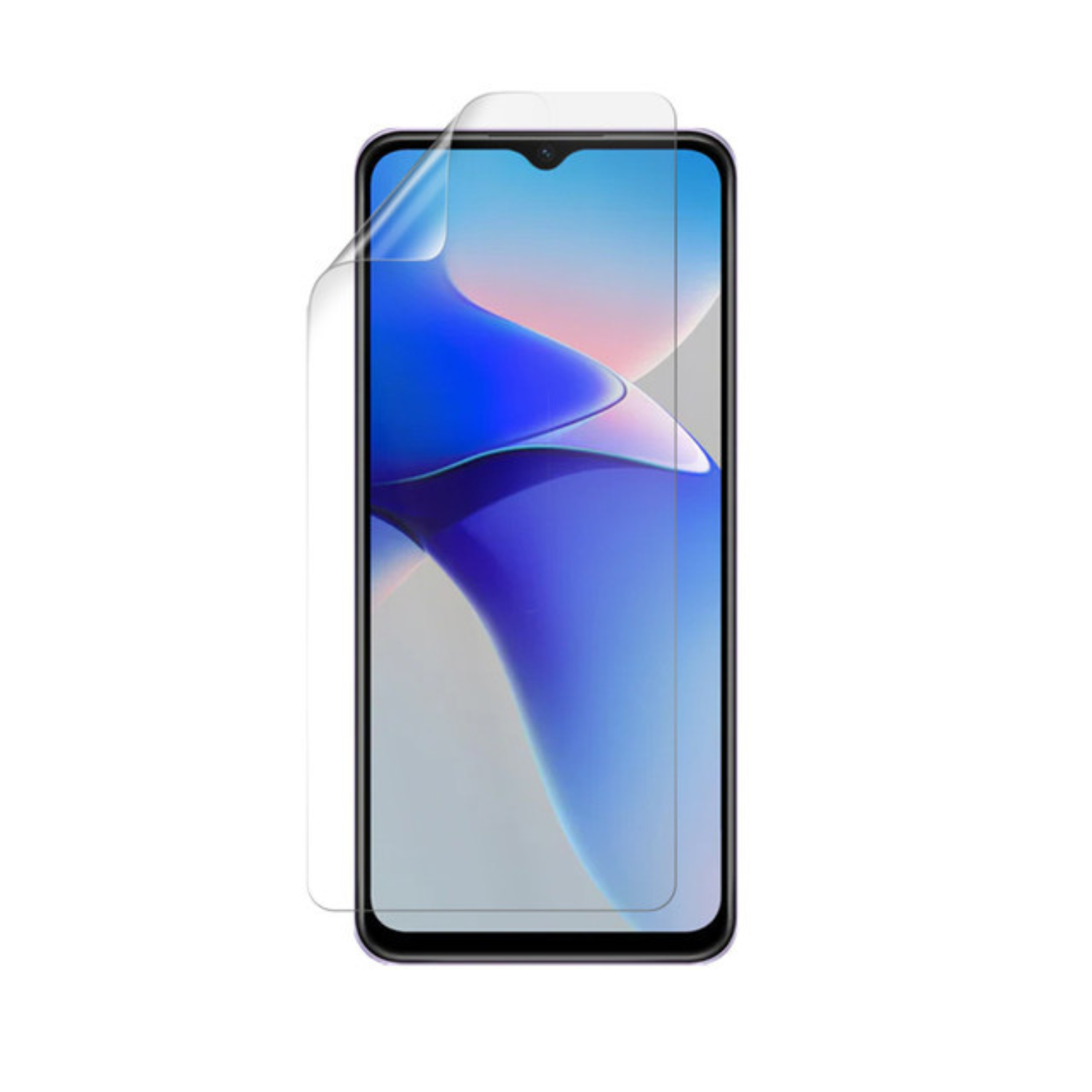 Hydrogel screen protector for Vivo Y72t by 9eight5, pack of 2, showing the flexible, transparent protector fitting the device screen.