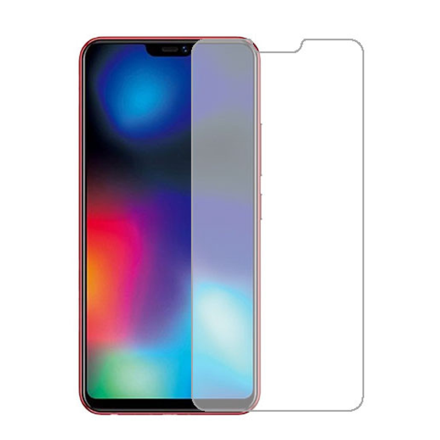 Hydrogel screen protector for Vivo Z1i by 9eight5, pack of 2, showing the clear, flexible film covering a smartphone screen.