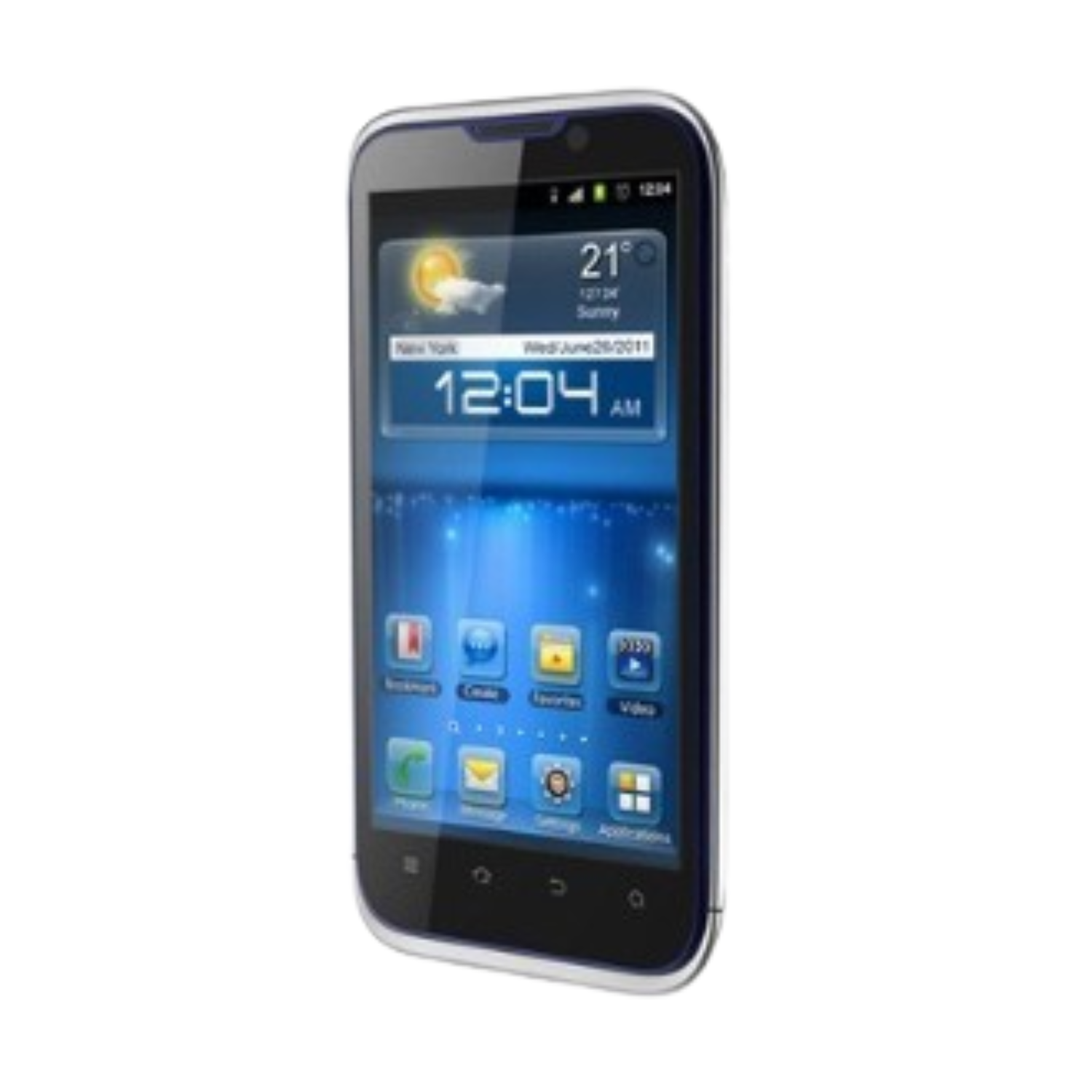 Hydrogel screen protector for ZTE Era by 9eight5, showing a clear, flexible film covering the phone screen for protection.