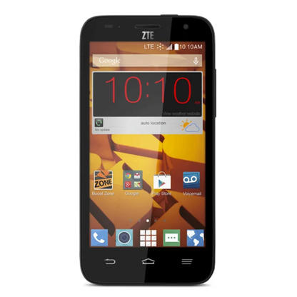 Hydrogel screen protector for ZTE Speed by 9eight5, pack of 2, showing the clear, flexible film covering the phone screen.