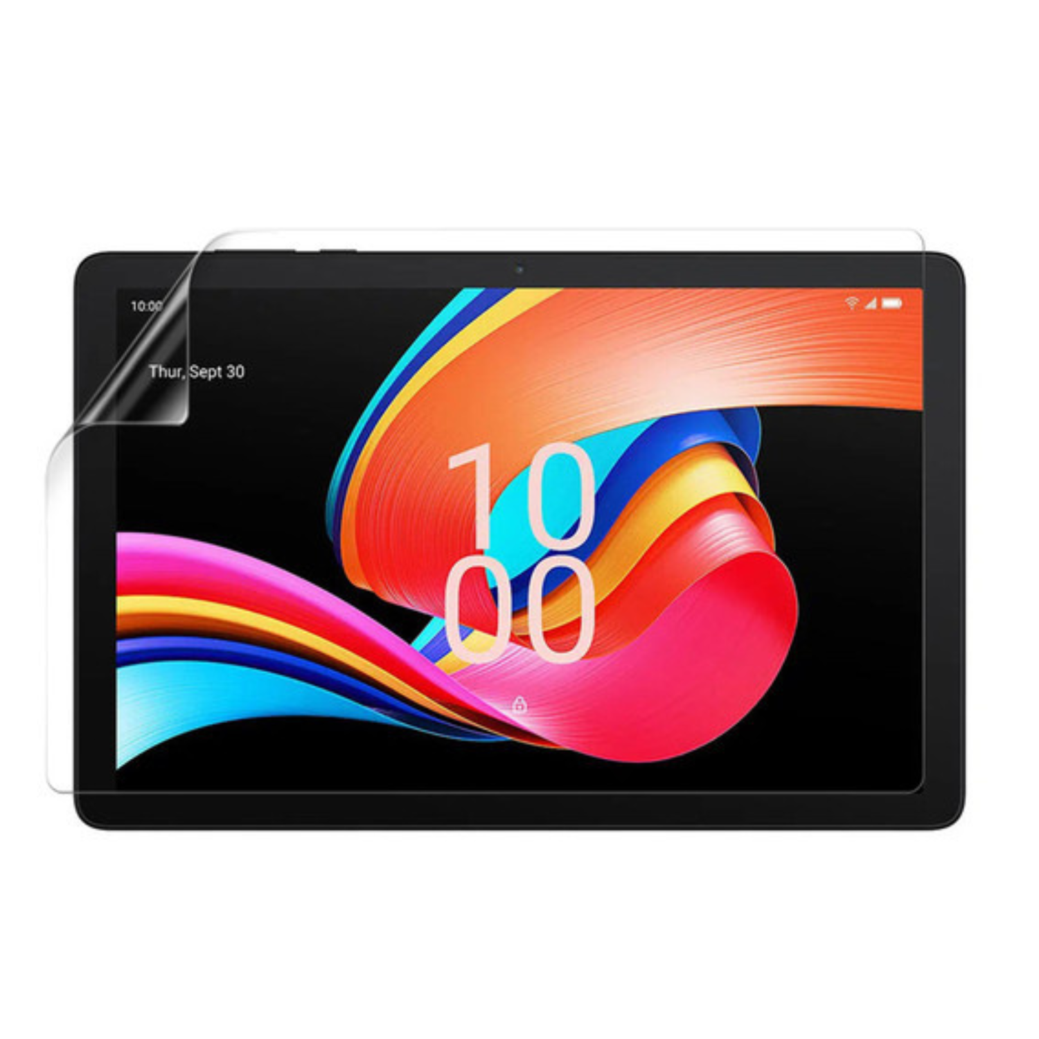 Hydrogel screen protector for TCL Tab 10L Gen2 by 9eight5, pack of 2, showing application on tablet screen.