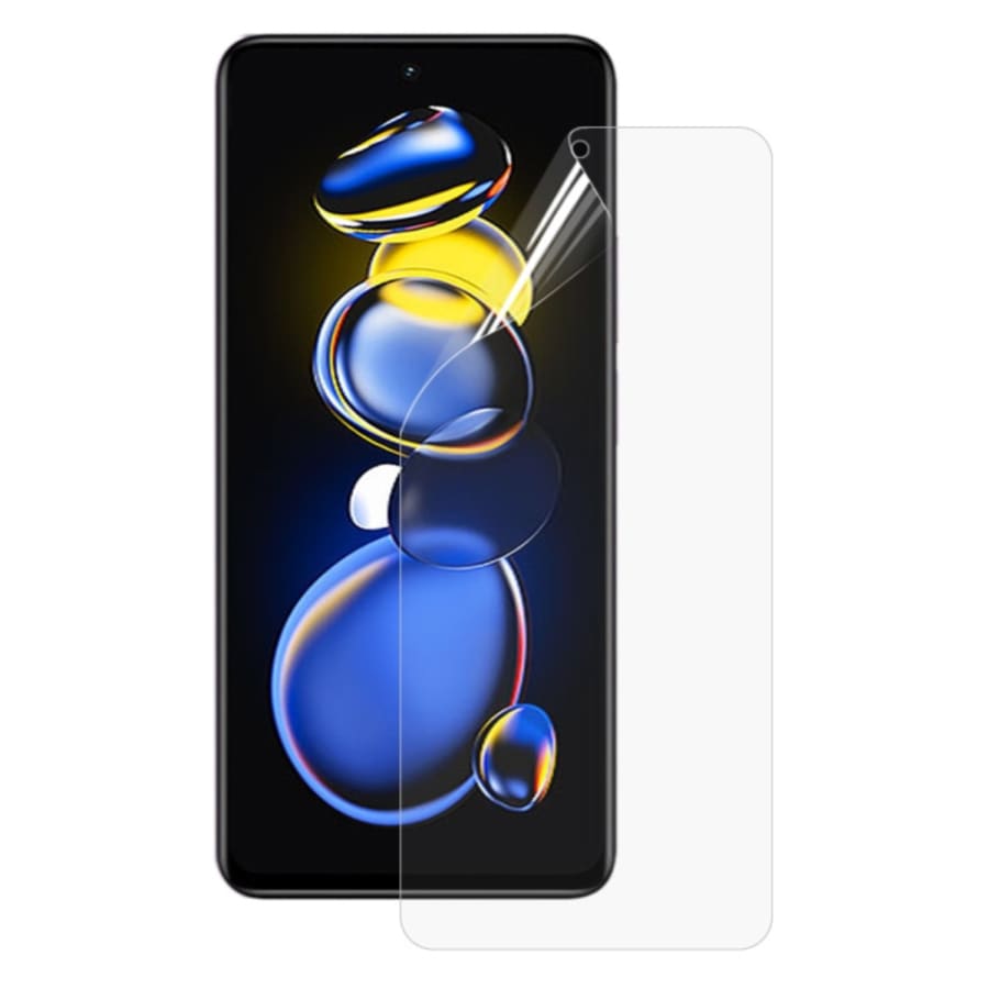 Hydrogel screen protector for Xiaomi 11T Pro by 9eight5, pack of 2, showing the transparent film applied to the phone screen.