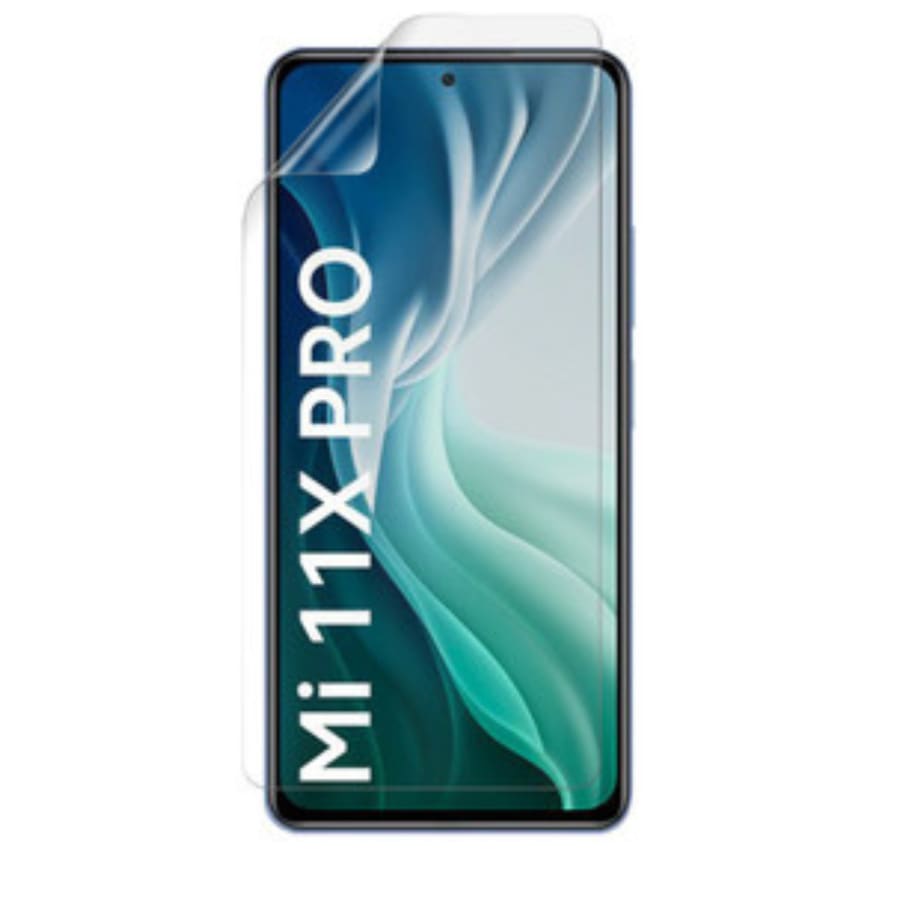 Hydrogel screen protector for Xiaomi Mi 11X Pro by 9eight5, pack of 2, showing the clear, flexible screen protection design.