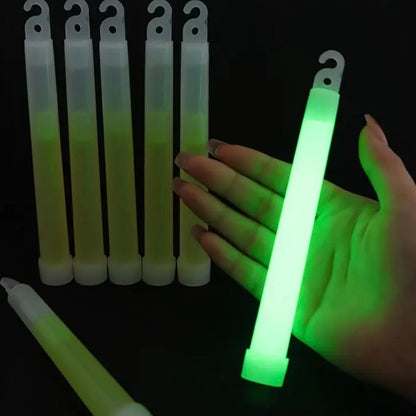 Set of five 9eight5 glow sticks, multipurpose tools and kits for parties or events, with bright, glowing sticks in vibrant colors.