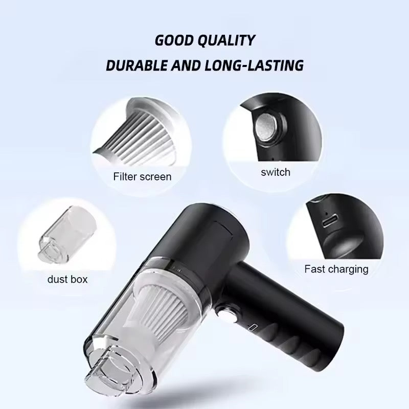 Mini USB vacuum cleaner from 9eight5, compact handheld tool with a nozzle for cleaning small electronics and surfaces.
