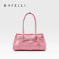 BAFELLI Pink Saffiano Leather Crossbody Bag