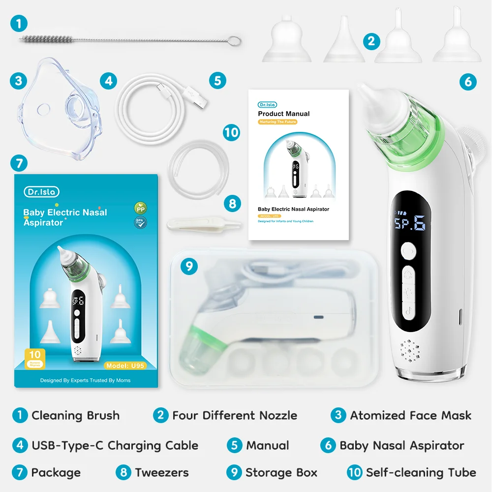 MAMIJOY 2-in-1 Baby Electric Nasal Aspirator & Nebulizer — Model U95