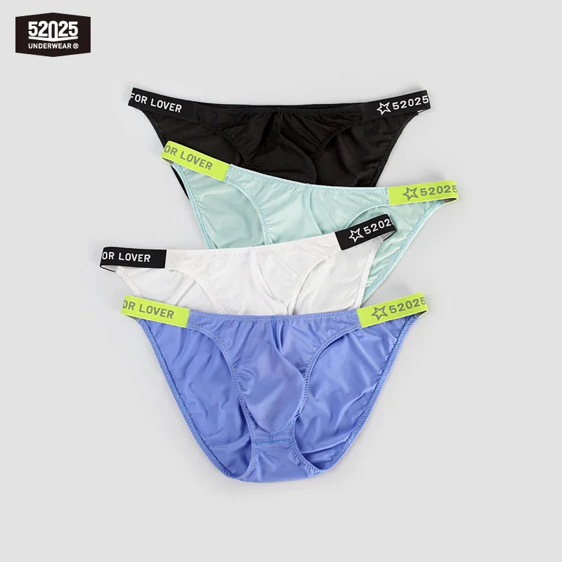 52025 SleekFlex Men's Low-Rise Nylon-Stretch Briefs & Thongs