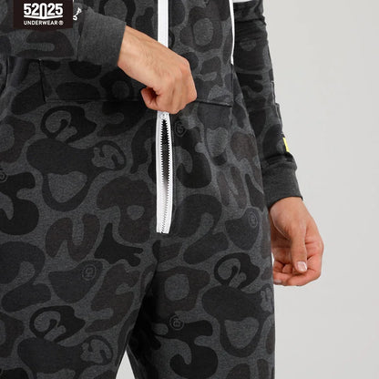 52025 Weekend Hideout Men's Cotton Hooded Lounge Onesie
