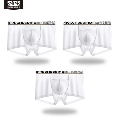 52025 LunarFlex Men's Nylon-Stretch Boxers with Silk-Blend Pouch