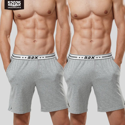 52025 Sunday Duo Men's Cotton-Modal Lounge Shorts 2-Pack