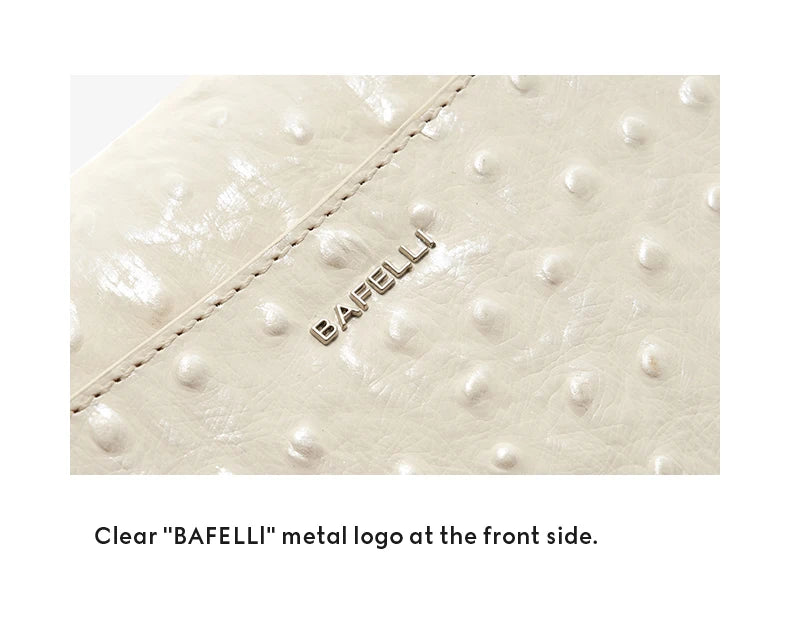 BAFELLI Animal-Print Cow Leather Saddle Bag