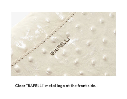 BAFELLI Animal-Print Cow Leather Saddle Bag