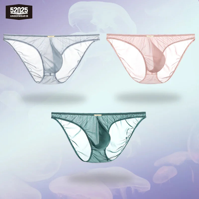 52025 PassionFlex Men's Low-Rise Nylon-Stretch Briefs & Thongs