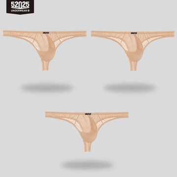 52025 EmberFlex Men's Low-Rise Nylon-Stretch Briefs & Thongs
