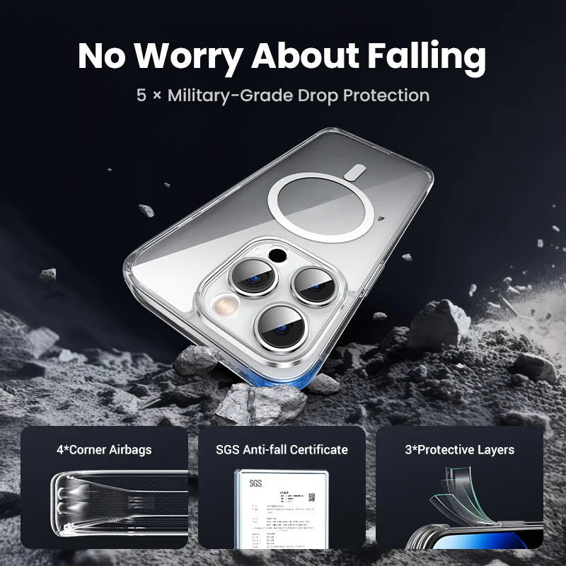 UGREEN Magnetic Case for iPhone 17, 16, 15, 14, 13, Pro Max Cases