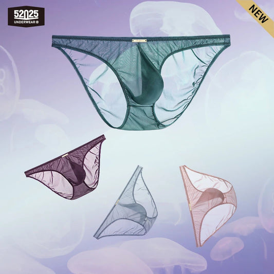 52025 PassionFlex Men's Low-Rise Nylon-Stretch Briefs & Thongs