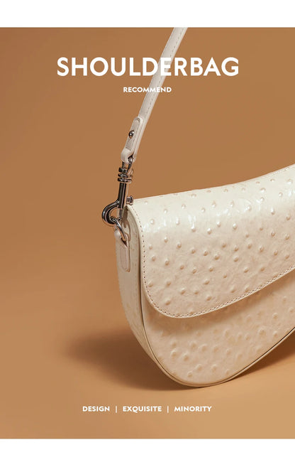 BAFELLI Animal-Print Cow Leather Saddle Bag