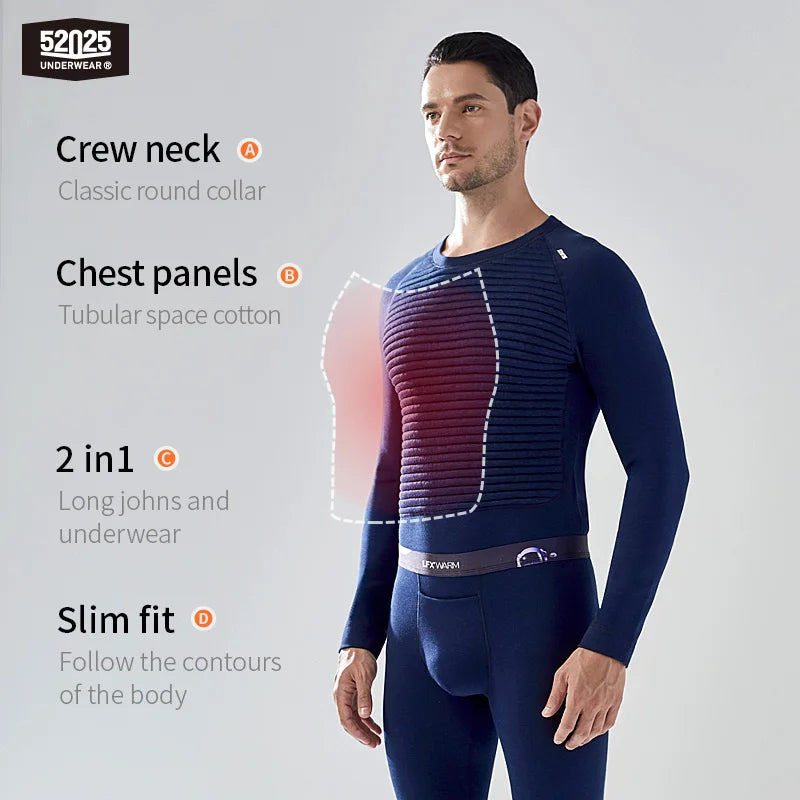 52025 CosyCore Men's Cotton-Modal Thermal Set