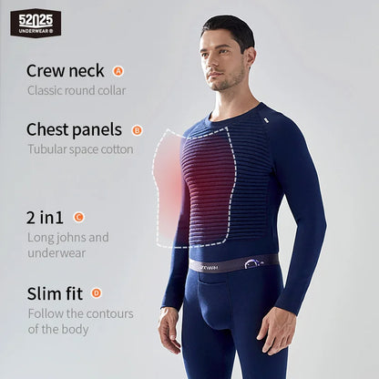 52025 CosyCore Men's Cotton-Modal Thermal Set