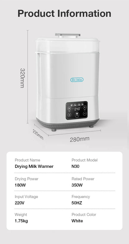 MAMIJOY N30 Multi-Function Bottle Steriliser – 5-in-1 Fast Warming, Sterilising & Drying