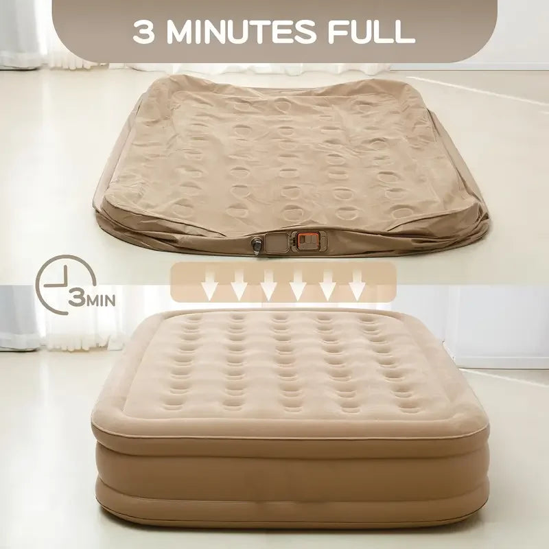 AZULBLANCO PVC Flocked Inflatable Mattress