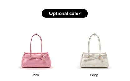 BAFELLI Pink Saffiano Leather Crossbody Bag