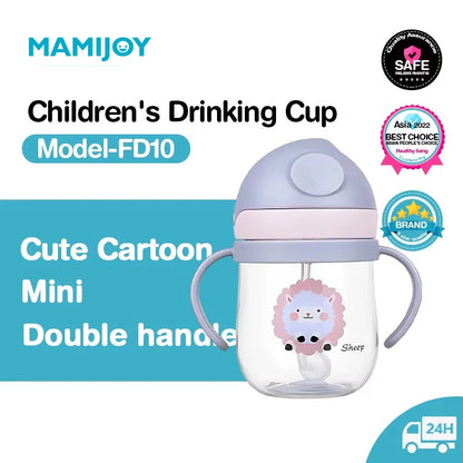 MAMIJOY BY01 Kids Water Sippy Cup – 350ml Leakproof Bottle with Straw