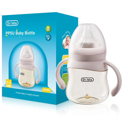 Dr.Isla Baby Bottle 160/240/300ml — Safe, Durable Feeding for Newborns to Toddlers
