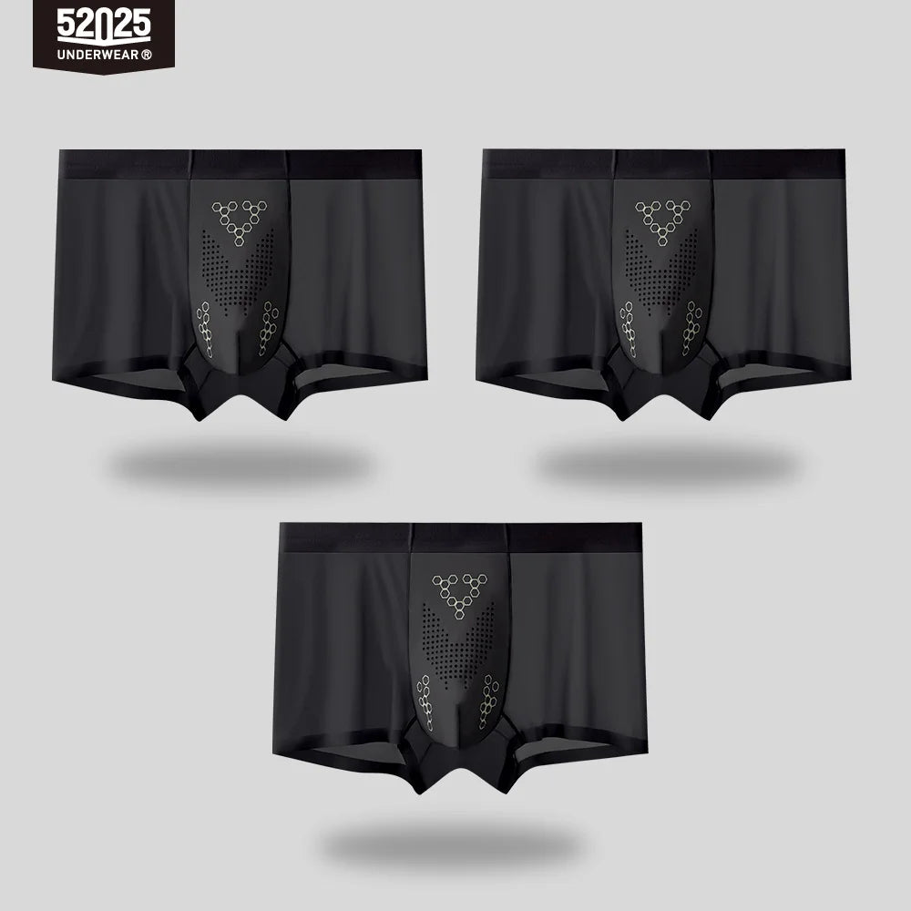52025 SilkAccent Men's Nylon-Stretch Boxers 3-Pack