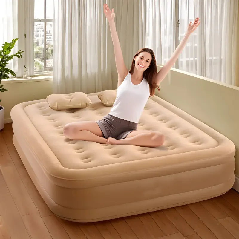 AZULBLANCO PVC Flocked Inflatable Mattress
