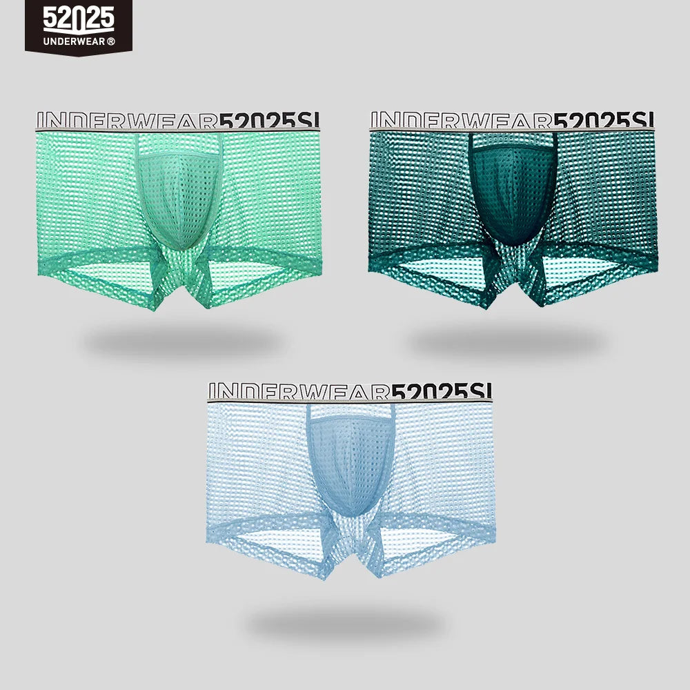 52025 CrystalWave Men's Nylon-Stretch Boxers with Modal Pouch