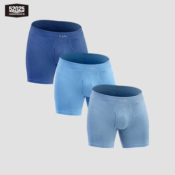 52025 BlueNote Trio Men's Cotton-Modal Boxer Briefs 3-Pack