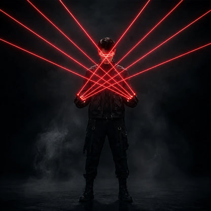 JAEOOGY Rechargeable Laser Gloves & Glasses Set | Red or Green Beams