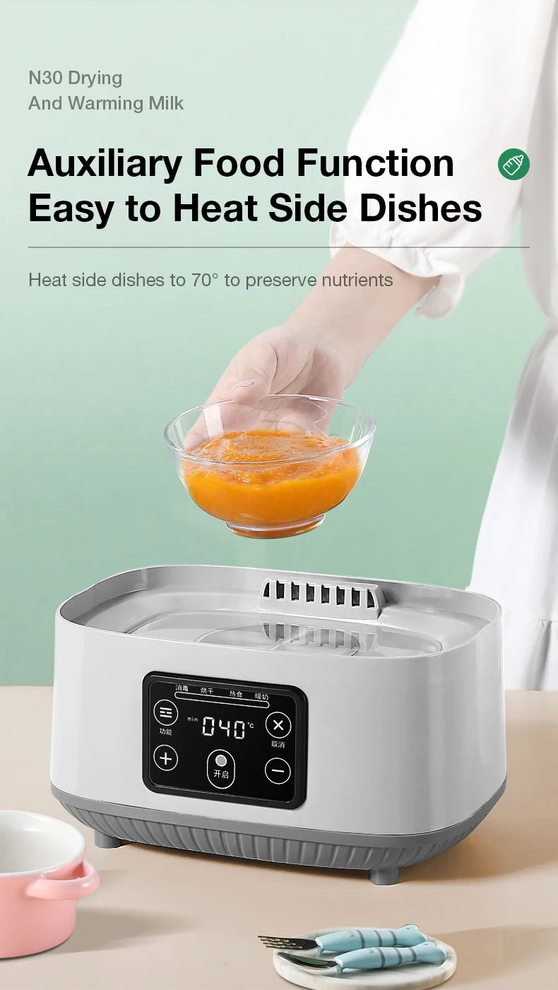 MAMIJOY N30 Multi-Function Bottle Steriliser – 5-in-1 Fast Warming, Sterilising & Drying