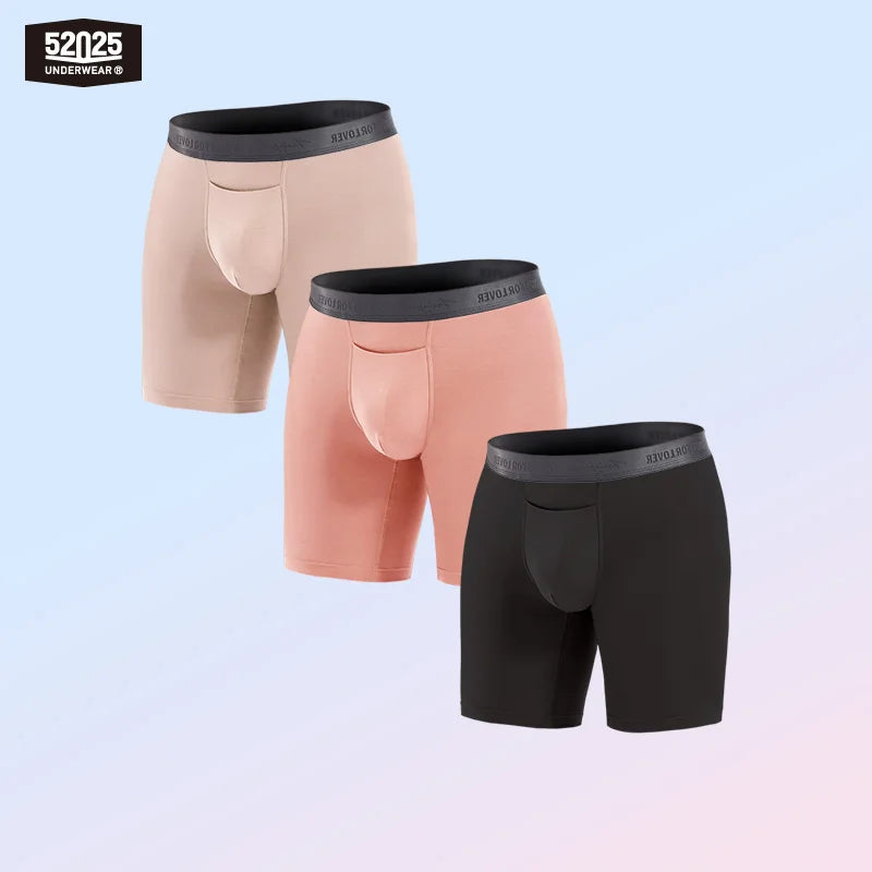 Men’s Second-Skin Modal Boxer Briefs – 3-Pack