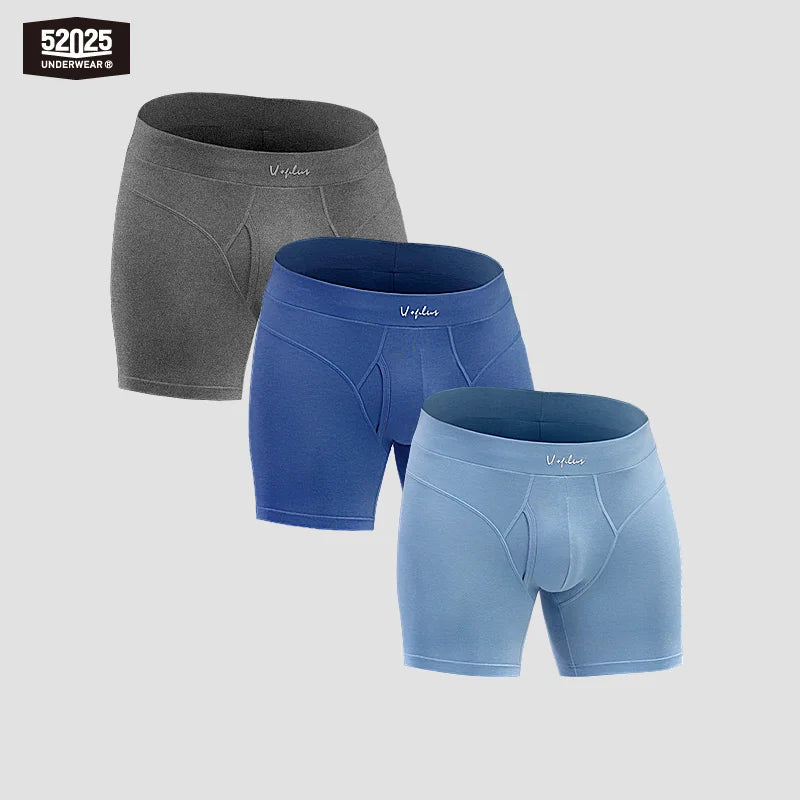 52025 BlueNote Trio Men's Cotton-Modal Boxer Briefs 3-Pack