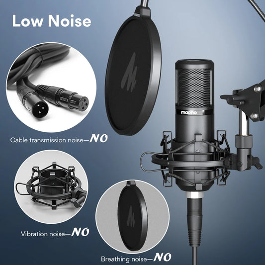 MAONO Professional Studio-Grade Condenser Microphone Kit