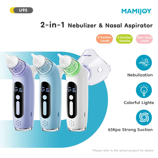 MAMIJOY 2-in-1 Baby Electric Nasal Aspirator & Nebulizer — Model U95