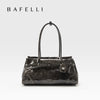 BAFELLI Vintage Soft Leather Baguette Shoulder Bag