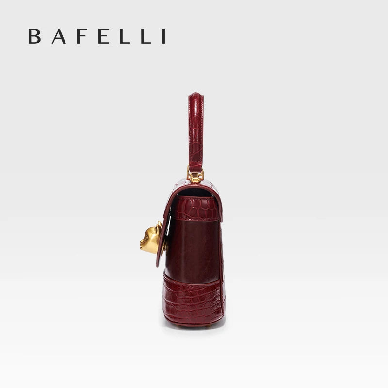 BAFELLI Crocodile-Grain Leather Bucket Bag