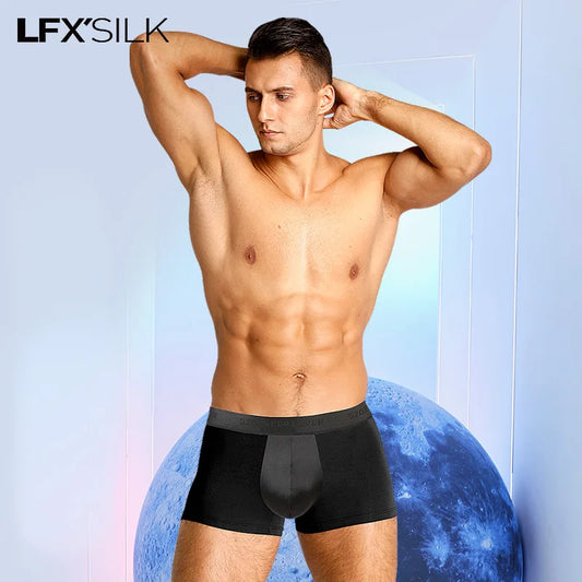 52025 SilkReserve Men's MicroModal Boxers with Mulberry Silk Pouch