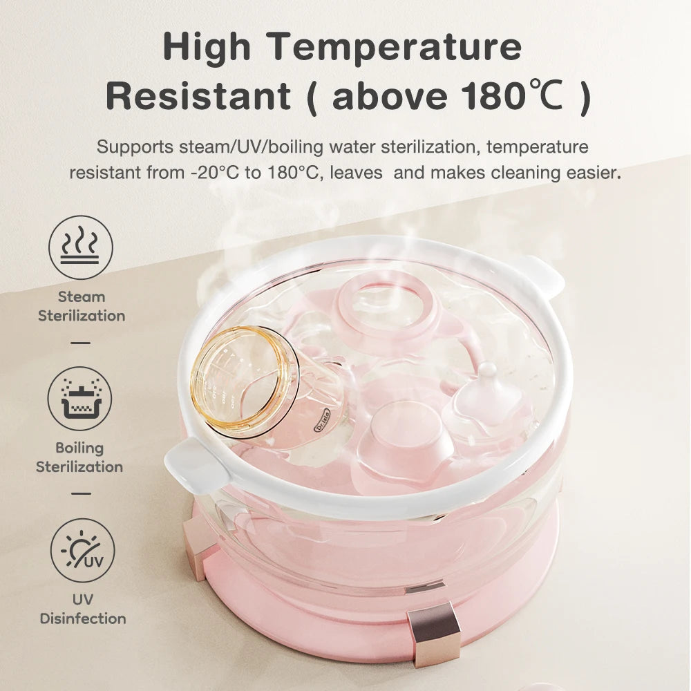 MAMIJOY 160/240/330ML Baby PPSU Bottle with Inclined Neck, Display Function & Temperature Indicator