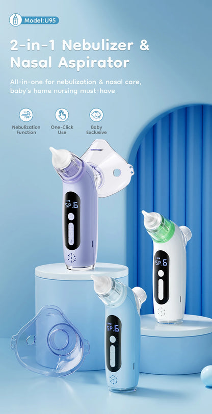 MAMIJOY 2-in-1 Baby Electric Nasal Aspirator & Nebulizer — Model U95