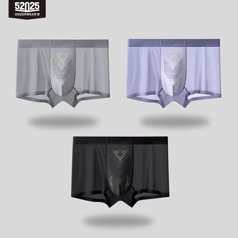 52025 SilkAccent Men's Nylon-Stretch Boxers 3-Pack